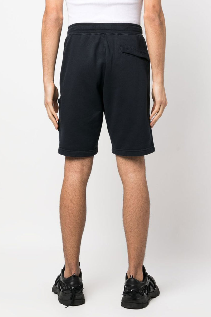 Cargo Fleece Bermuda Shorts in Navy Blue