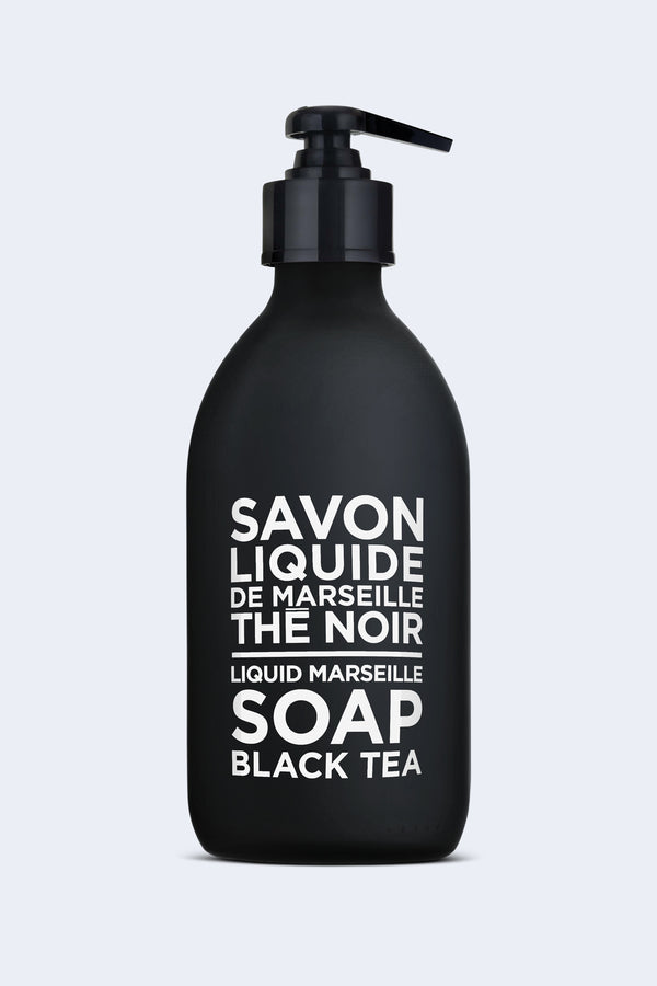 Liquid Marseille Soap Black Tea Glass Bottle