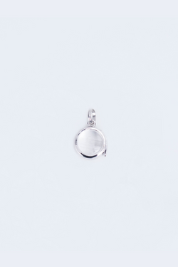 Small Round Locket in White Gold