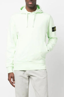 Patch Logo Hooded Sweatshirt in Light Green