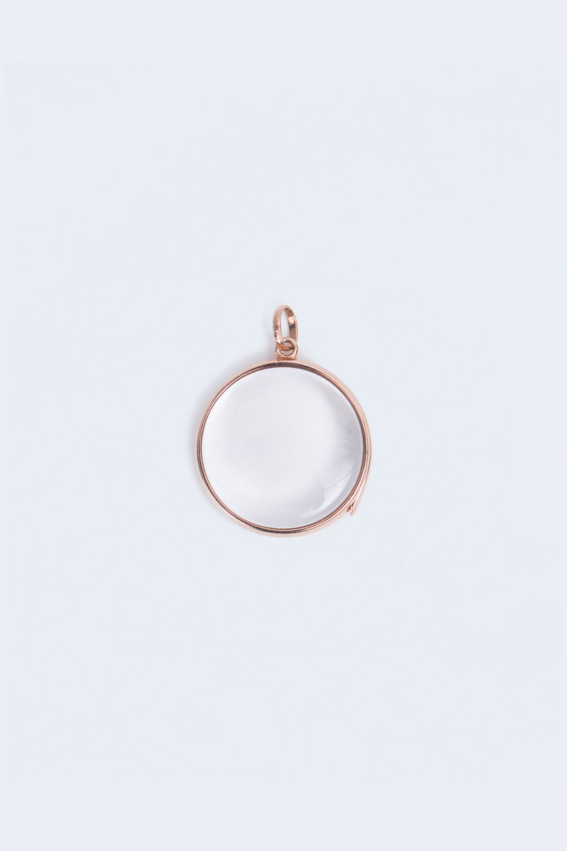 Medium Round Locket in Rose Gold