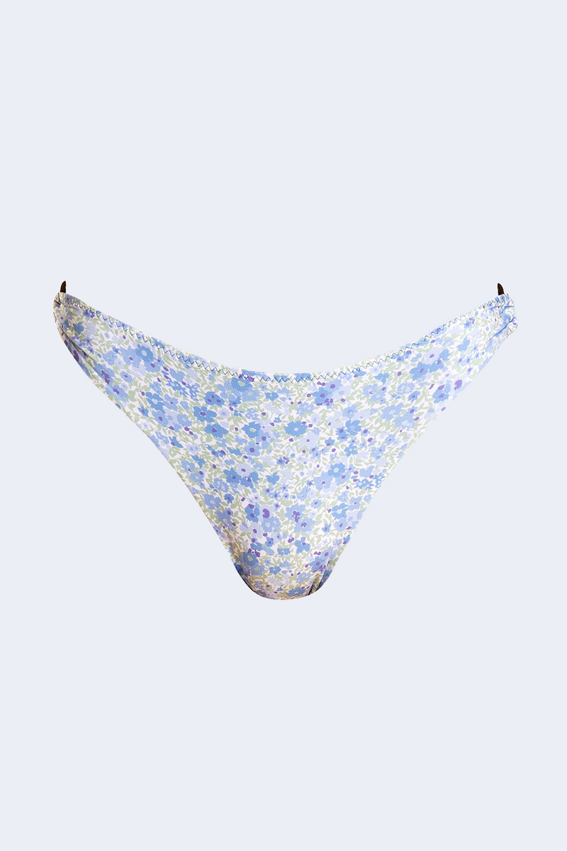 Grace Mid Rise Bottom with Tortoise Ring in Monet Blue