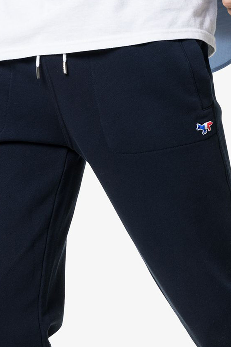 Classic Jog Pant Tricolor Fox Patch in Navy
