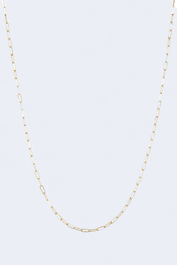 16" Clip Chain Necklace in Yellow Gold