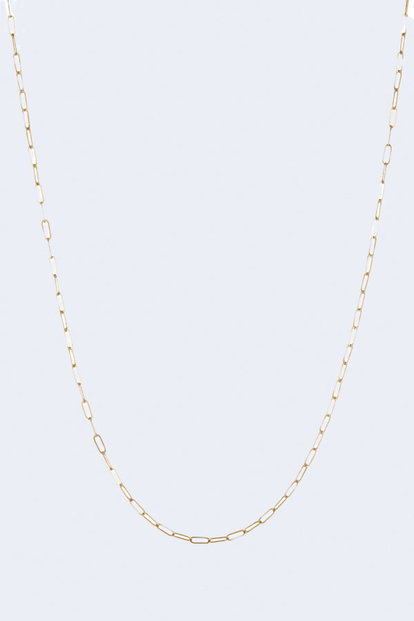 16" Clip Chain Necklace in Yellow Gold