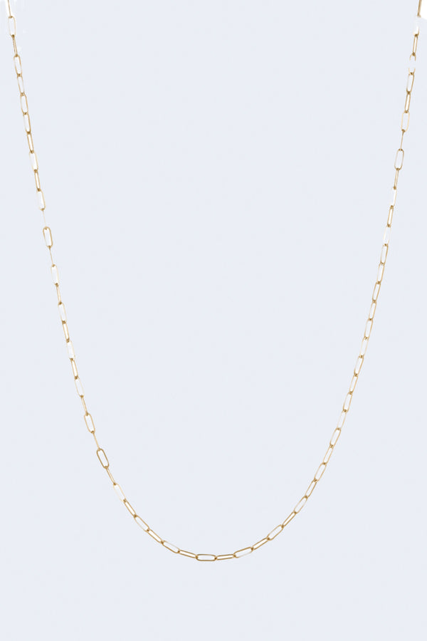 16" Clip Chain Necklace in Yellow Gold