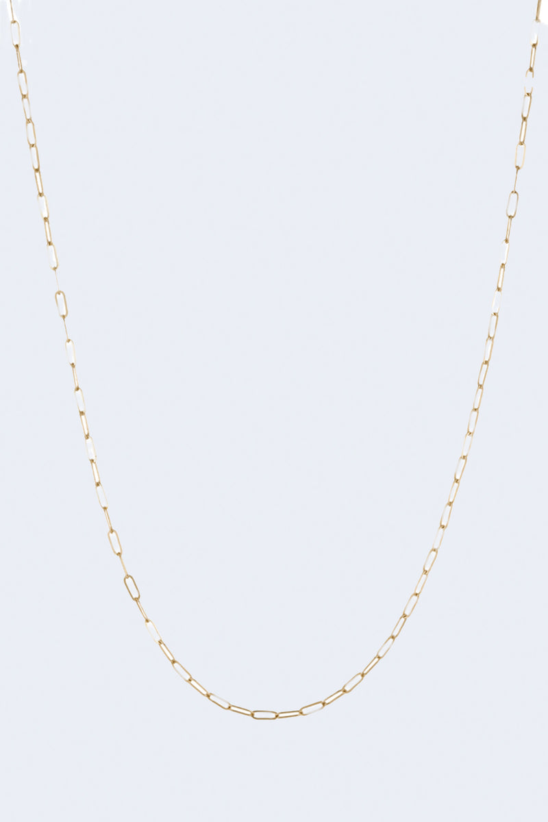 16" Clip Chain Necklace in Yellow Gold