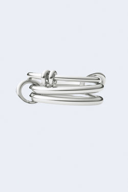 Raneth SS Sterling Silver Linked Rings with Silver Connectors