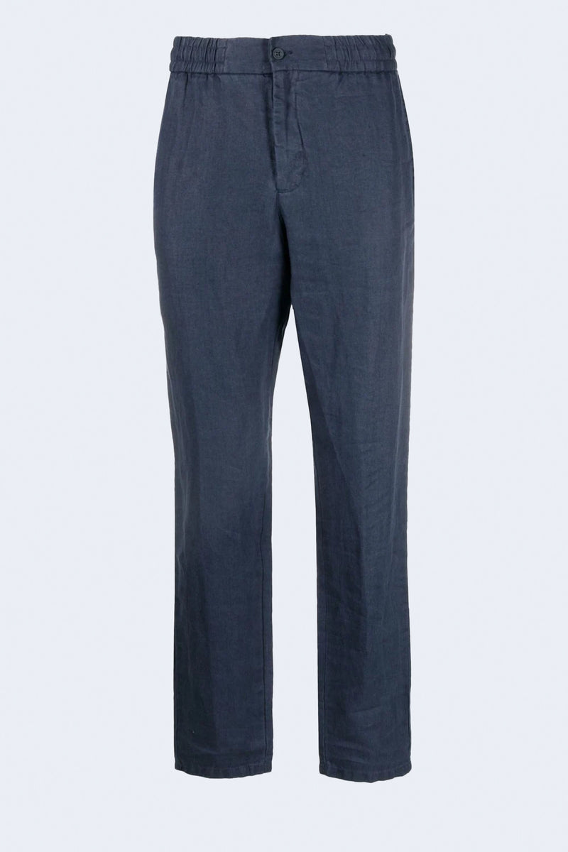 Cornell Linen Drawstring Pants in Night Iris