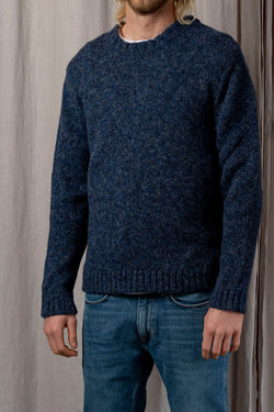 Simon Crewneck Sweater in Blu