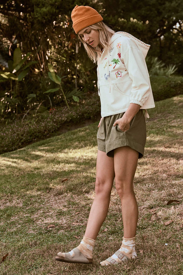 The Bonfire Short in Army Green