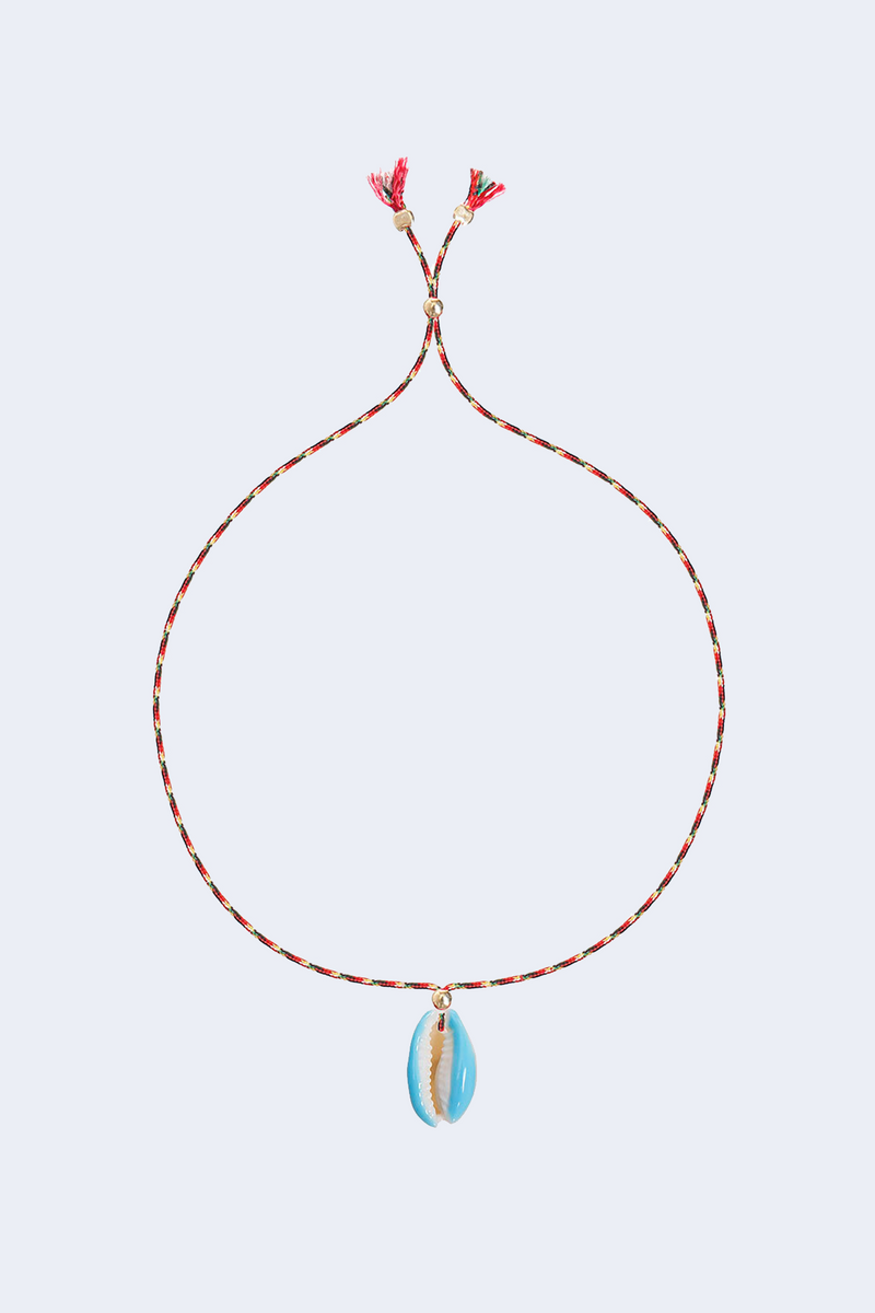 Hand Painted Shell Bracelet in Turquoise