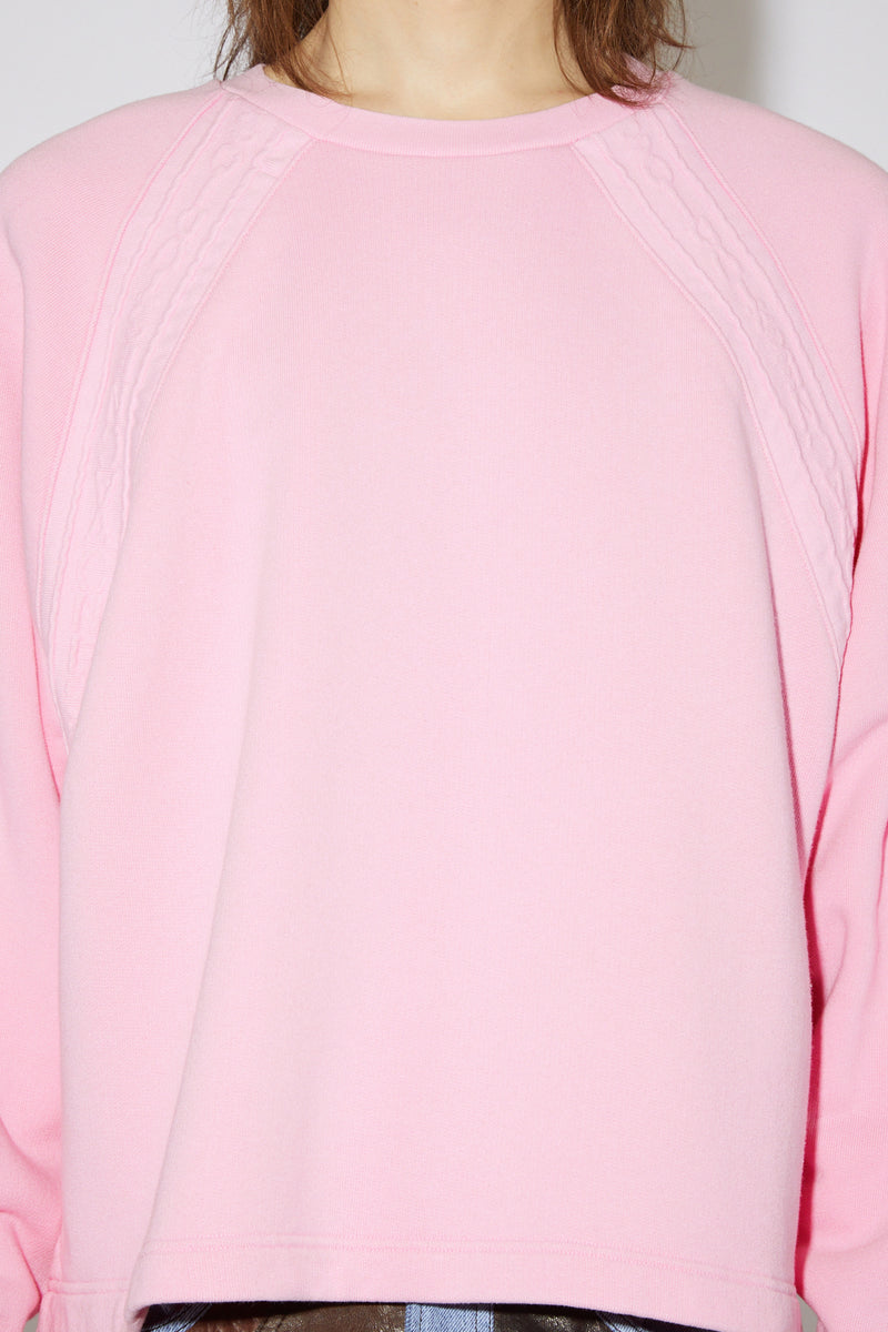 Men's Raglan Sleeve Washed Sweatshirt  in Blush Pink