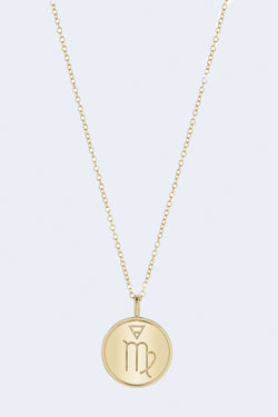 Virgo 14K Pendant Necklace in Yellow Gold