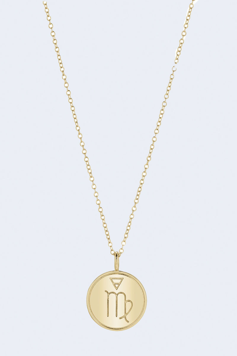 Virgo 14K Pendant Necklace in Yellow Gold